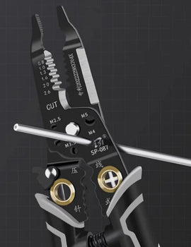 10 in 1 Wire Stripping Pliers Multifunction Electrician Cable Cutting Terminal Crimping Splitting Winding Line Hand Tools