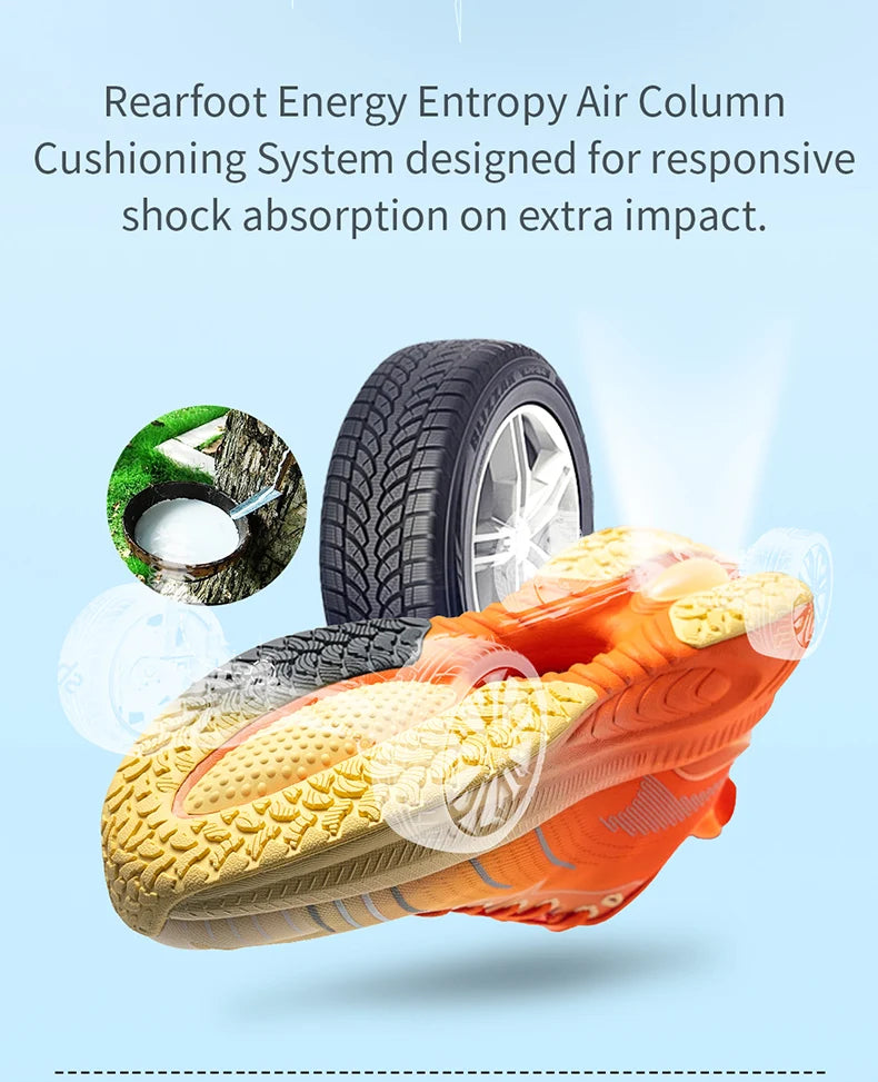 Cushioning Running Shoes For Men Suitable Heavy Runners Lace Up Sports Women Non-slip Outdoor Athletic Male Sneakers