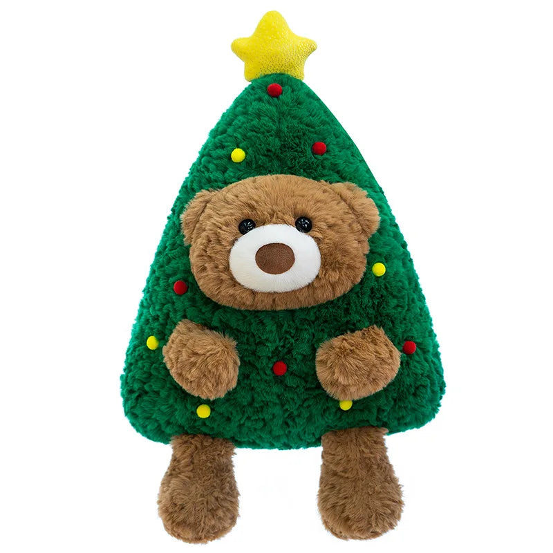 Cute Christmas Bear Plush Stuffed Doll Pillow Toy