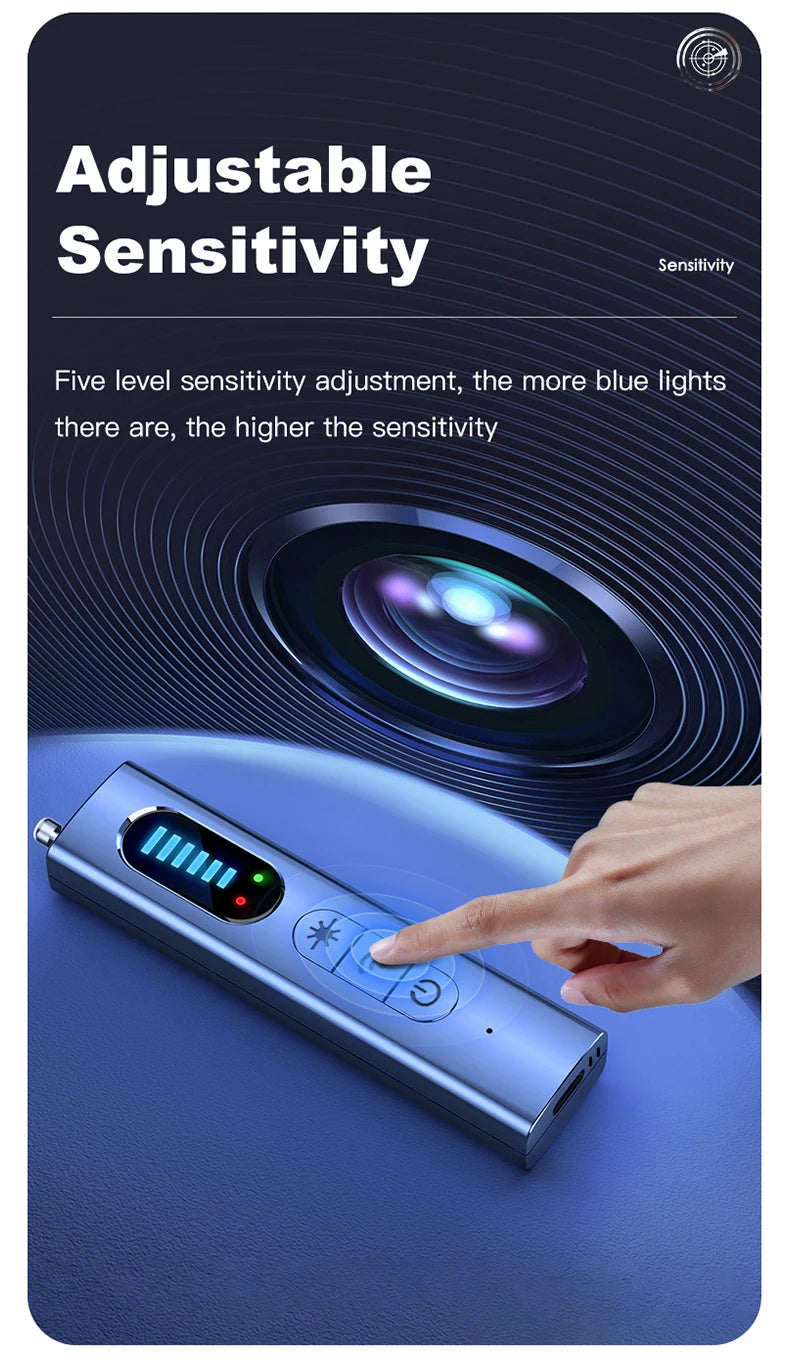 T18 hidden camera detector, camera detector, insect and hidden camera detector, RF signal scanner, home wireless charging, offic