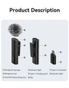 Wireless Clip-on Microphone Smartphone Mic for iPhone Android Noise Reduction Microphone