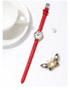 Classic Simple Women Watch Roman Numeral Dial Luxury Rose Gold Watch Case Office Lady Slender Wrist watch
