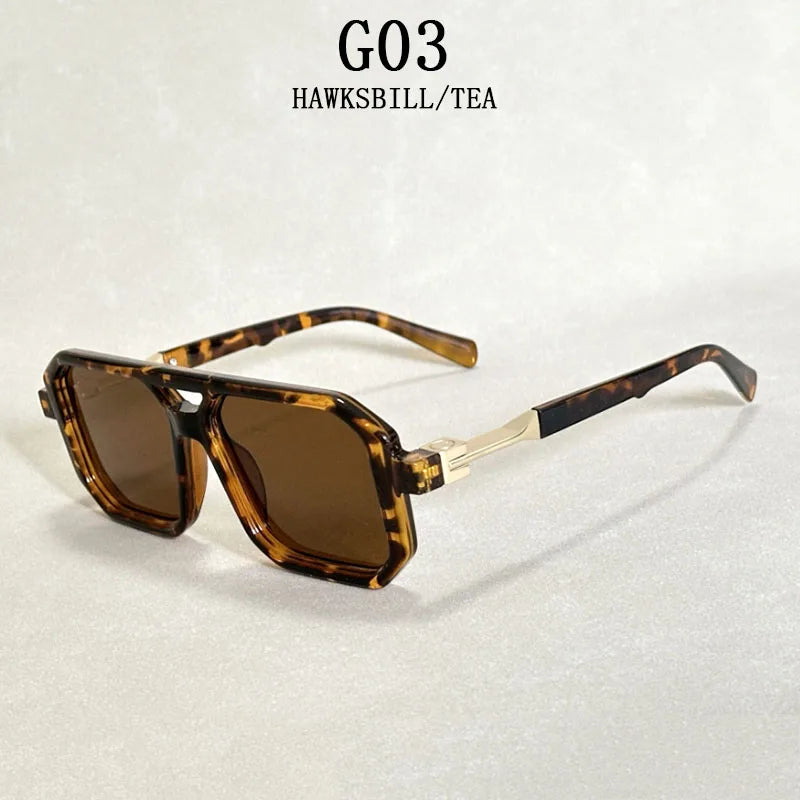 Vintage Square Sunglasses With UV400 Protection