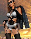 With Gloves Lingerie Bodysuit Women Bodystocking Crotchless Underwear Costumes Catsuit Body Suit