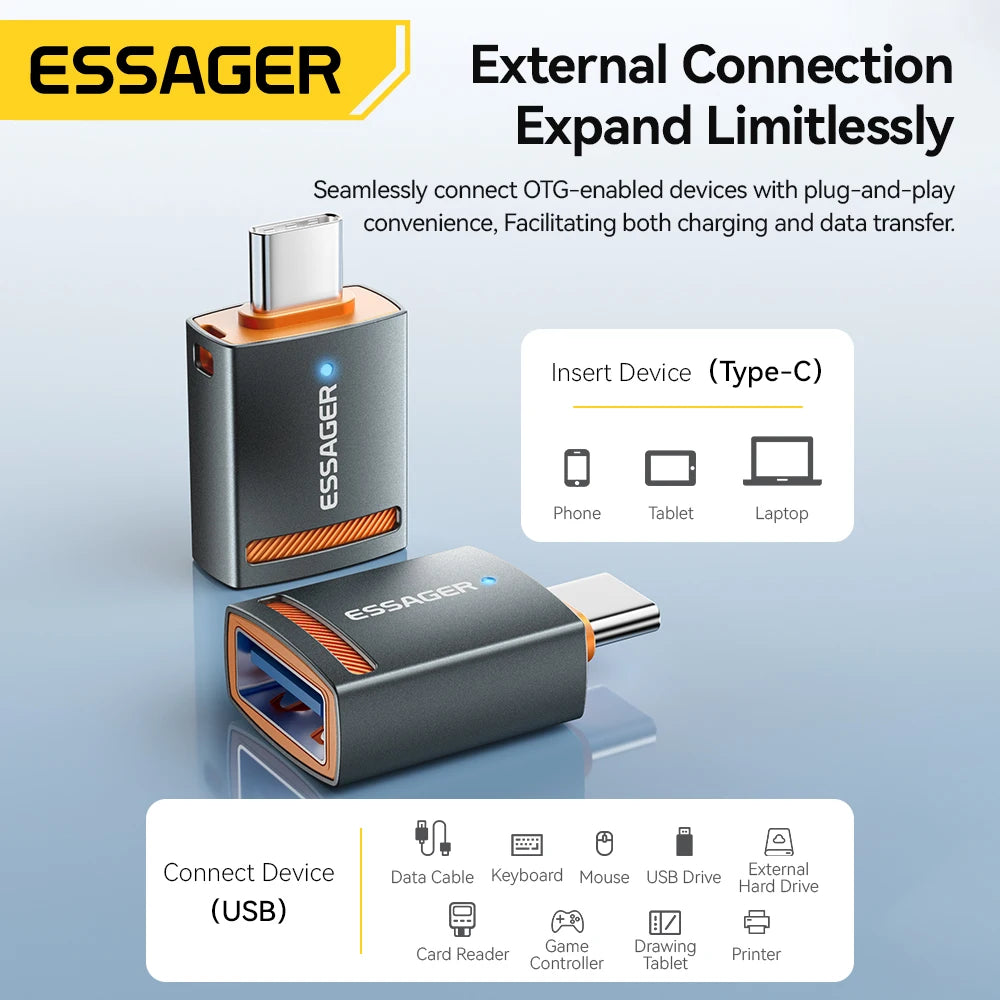 USB 3.0 OTG Adapter (Type-C / USB-A / Micro / Lightning Converter)