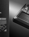 for Samsung Galaxy S24 S23 Ultra Case Bulit-in Screen Protector & Slide Camera Cover Phone Case with Kickstand Belt-Clip