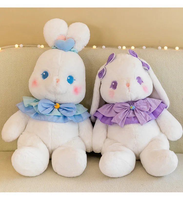 Kawaii Plush Toy Stuffed Doll Cute Rabbit Bear Couple Loli Bunny Pillow Soft Baby Bunny Doll for Kids Birthday Xmas Gift
