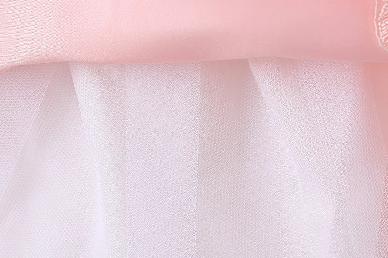 Princess Dress for Girls Elegant Long Tulle Gown  Flower Girl Wedding Dress, Birthday Party Gown, Pageant Costume