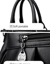 Crossbody Bag Soft Leather Handbag Shoulder Bag Luxury Large Capacity Casual Tote