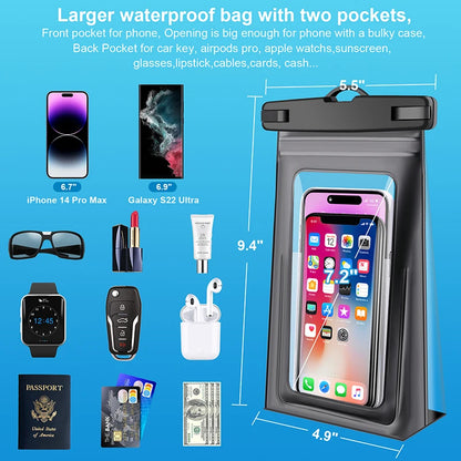 IPX8 Waterproof Phone Pouch For iPhone 14 Pro Max 14 Plus 13 12 11 XR Swimming Water Proof Bag For Samsung S23 Xiaomi