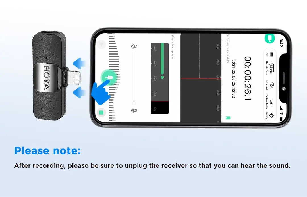 BY-V Wireless Lavalier Microphone for iPhone 15/16 Series Samsung TECNO REDMI Type-c Devices Video Recording Streaming Vlog
