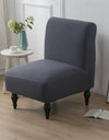Stretch Armless Accent Chair Cover Single Short Back Sofa Covers Solid Color Anti-dirt Chair Slipcover Removable Sofa Protector