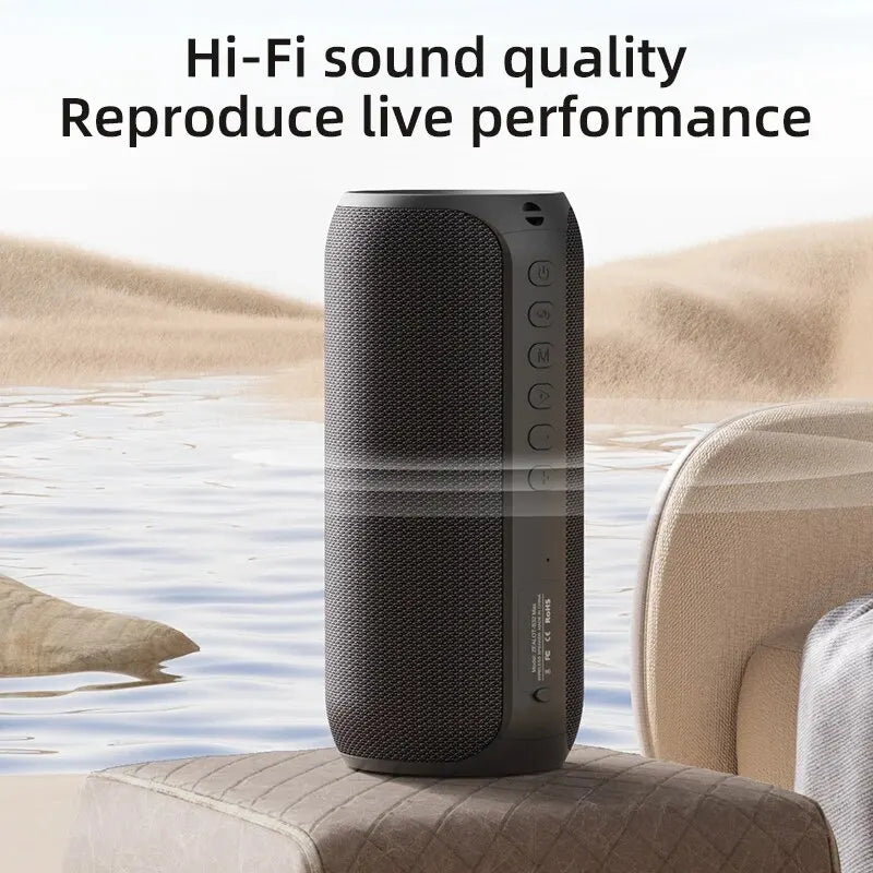 Portable Bluetooth Speaker, IPX5 Waterproof, Powerful Sound Box, Outdoor Stereo Bass, Music Track Speaker, 20W