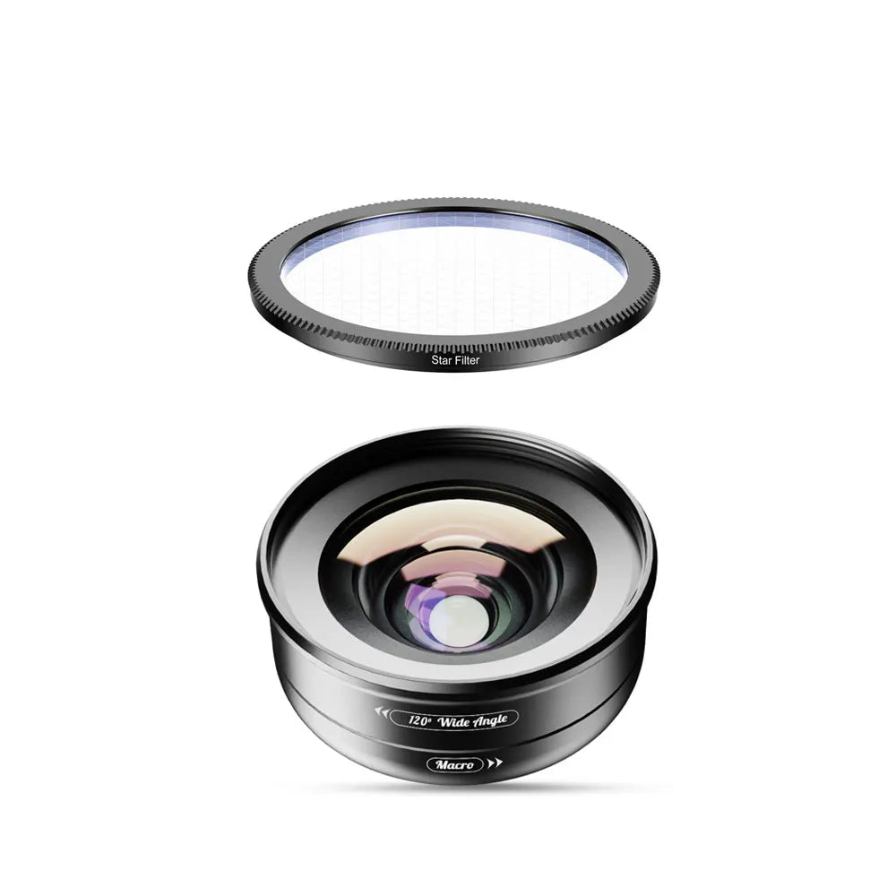 2 in 1 120 Degree Wide Angle and 10X Macro Phone Camera Lens Kit