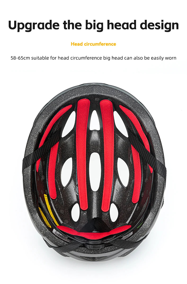 Cycling Helmet With Goggles Visor Brim Adults Riding Bike Helmet Breathable Ultralight MTB Road Bicycle Helmet