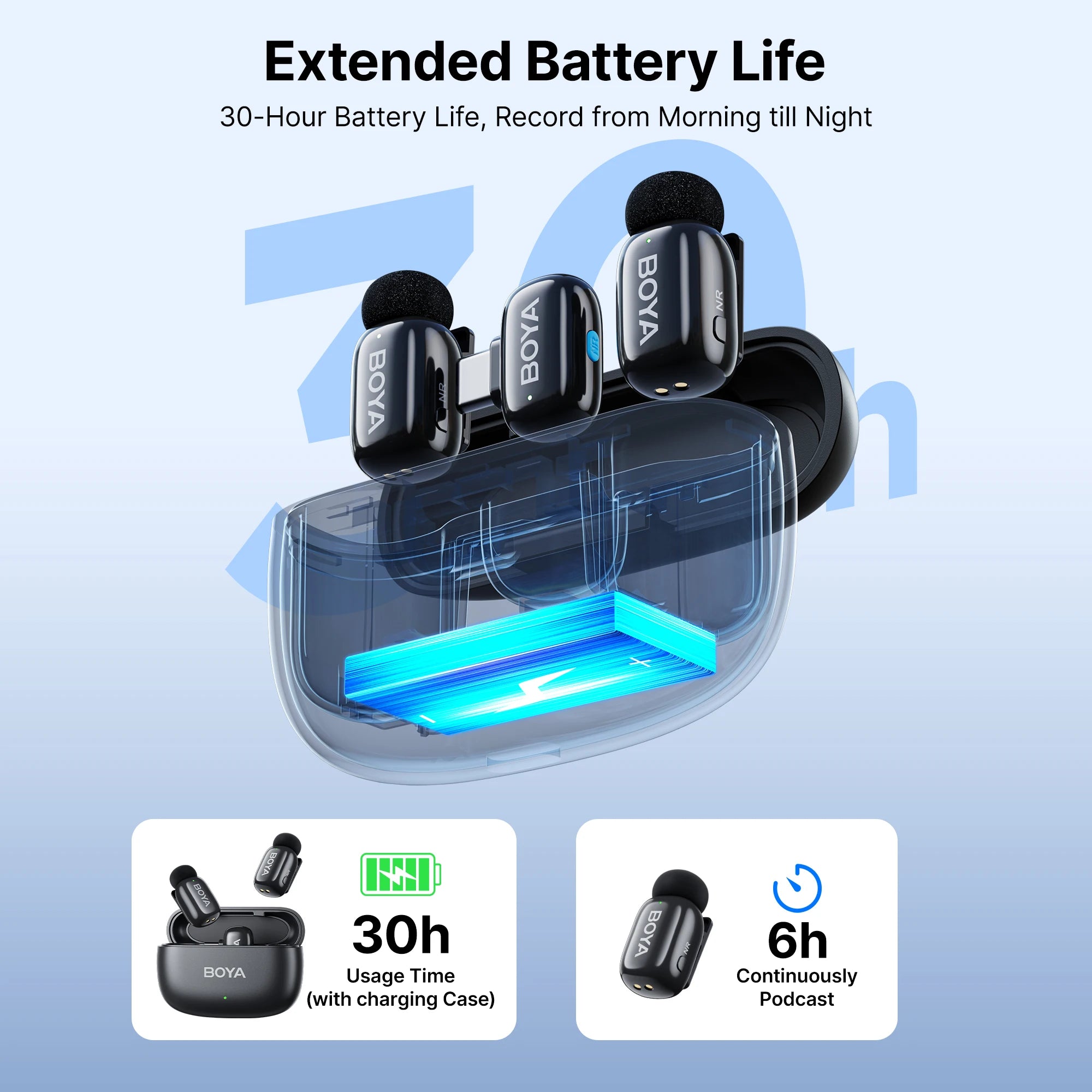 Mini Wireless Lavalier Microphone for iPhone 15/16 Series Android Type-C Smartphones Mirroless Cameras Video Recording