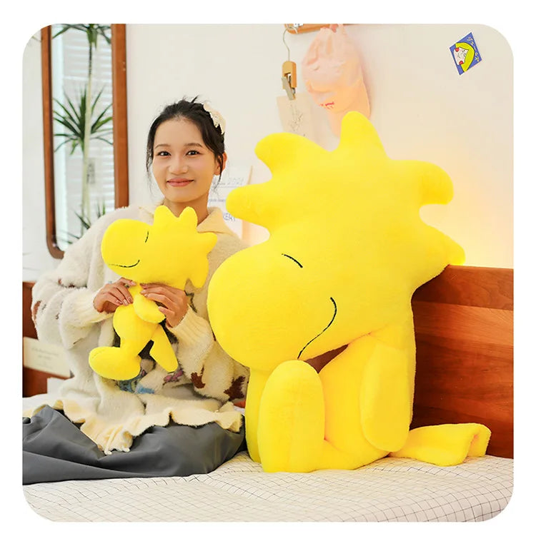 Cartoon Kawaii Snoopy and Woodstock Stuffed Doll Plush Toy Soft Cuddly Pillow Anime Kids Birthday Gift for Friends Wholesale