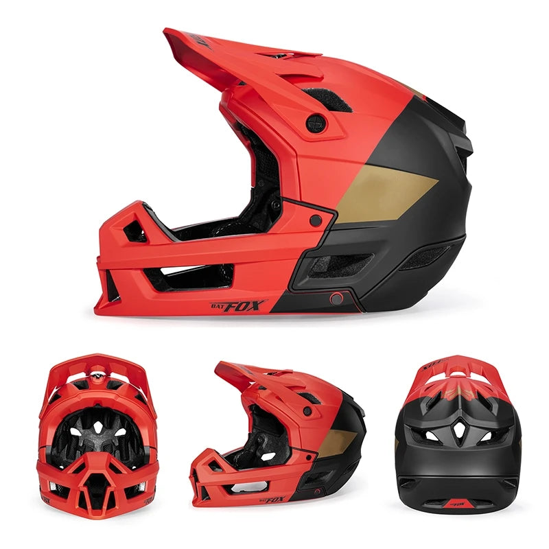 Off Road Full Face Mountain Bike Helmet With Adjustable Visor