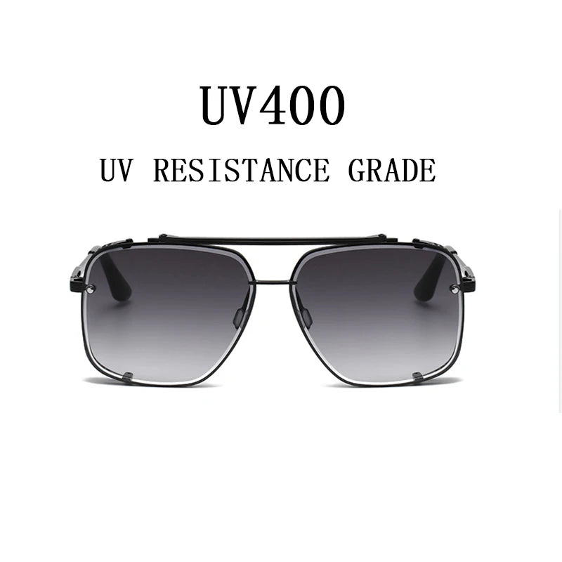 Vintage Steampunk Square Sunglasses With UV400 Protection