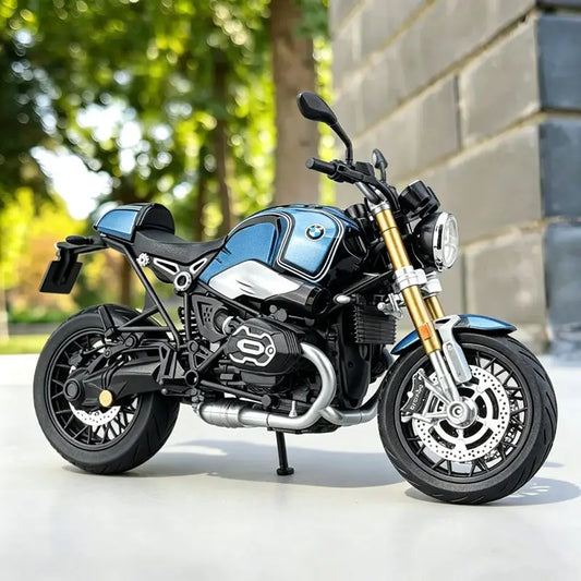 Diecast BMW R Nine T Retro Motorcycle Model 1 to 9 Scale