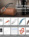 Leather Tobacco Pipe Bag Portable Multifunction Pu Leather Tobacco Smoking Pipe Case Smoking Tool Wood Tobacco pipe bag kit