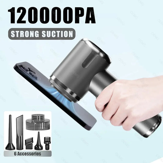 120000PA Car Vacuum Cleaner Portable Wireless Car Cleaner Handheld Mini Powerful Cleaner Cleaning Machine Home Appliance