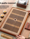 Tea Tray Home Small Solid Wood Pear Wood Dry Soaking Platform Water Storage Tea Set Tea Tray Wooden Tray