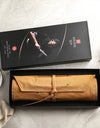 Portable Knife Roll Bag Thickened Canvas 8 Knife Slots+1 Scissor Slots +1 Zipper pouch Cooking Tool(just a bag, no knife)
