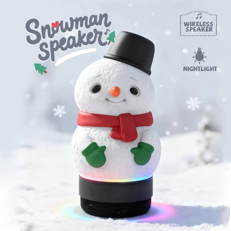 Outdoor Home Restaurant Snowman Atmosphere Night Light Christmas Decoration with Bluetooth V5.3 Speaker