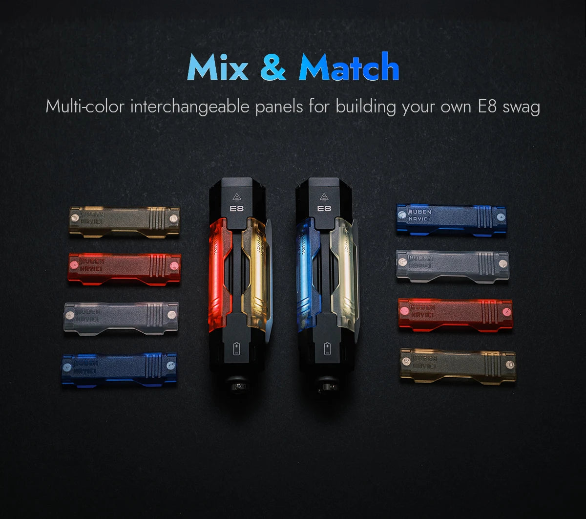 1300 Lumen Rechargeable EDC Flashlight With UV Light And Magnetic Panels