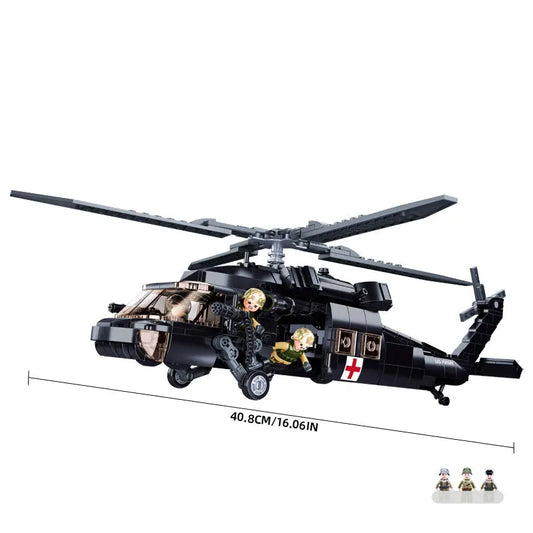 MOC Viper Armed Helicopter Rescue Transport Aircraft Building Blocks Set