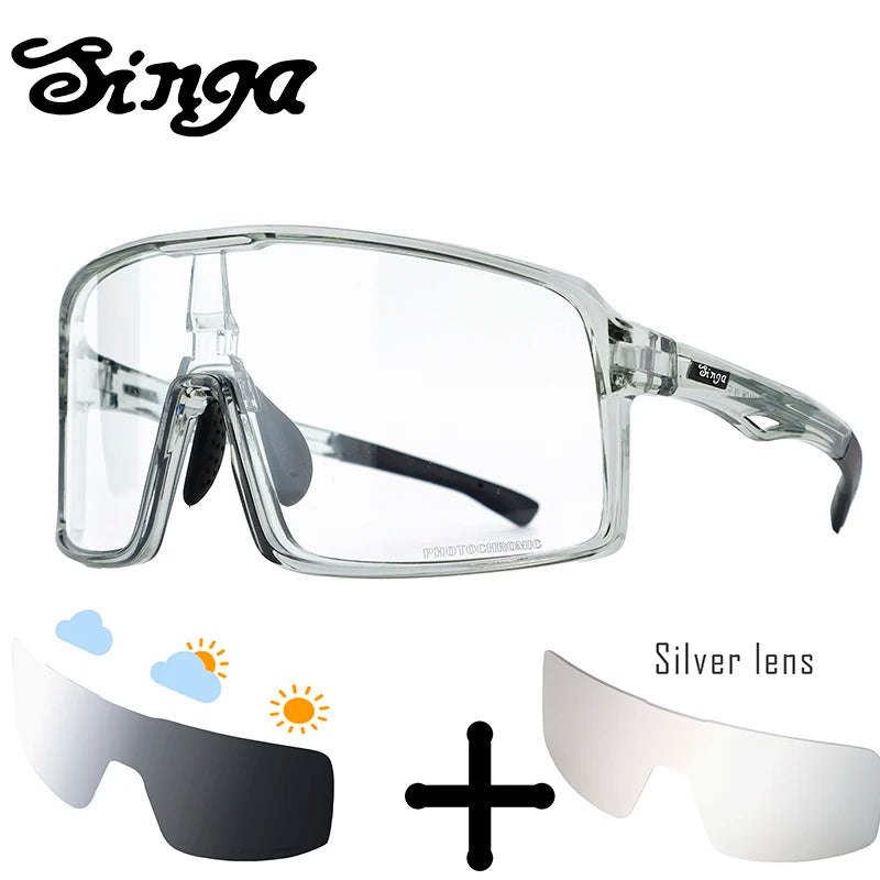 Photochromic Cycling Sunglasses UV400 Sports Bike Eyewear