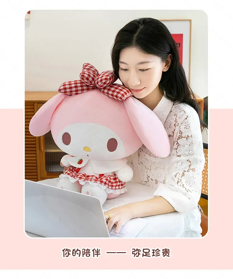 Kawaii 60cm Melody Plush Toy Sanrio Stuffed Doll Anime Soft Pillow Cute Gift Kids Birthday Xmas Plushie Stuffed Animal