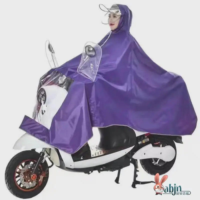 Full Body Waterproof PVC Rain Poncho for Motorcycle and Bicycle Riding