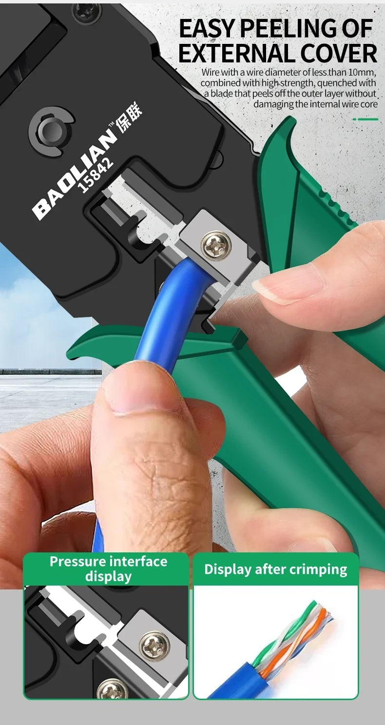 Multifunctional Network Cable Plier Wire Stripper Pliers Automatic Stripping Cutter Cable Wire Crimping Electrician Repair Tools