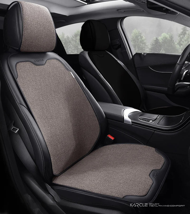 Karcle Car Seat Cover Linen Cotton Car Seat Cushion Soft Universal Auto Seat Cushion Chair Protector Auto Seats Cover Office Pad