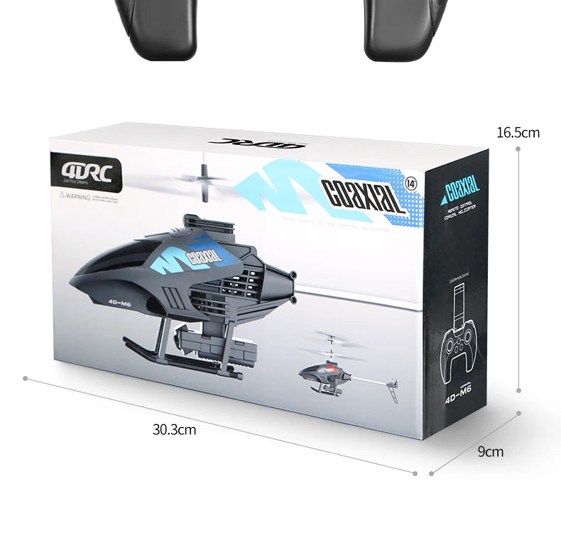 4DRC M6 Remote Control RC Helicopter with 4K Camer Altitude Hold Drone 2.4GHZ 4CH Aircraft for Adults Birthday Gifts Toys