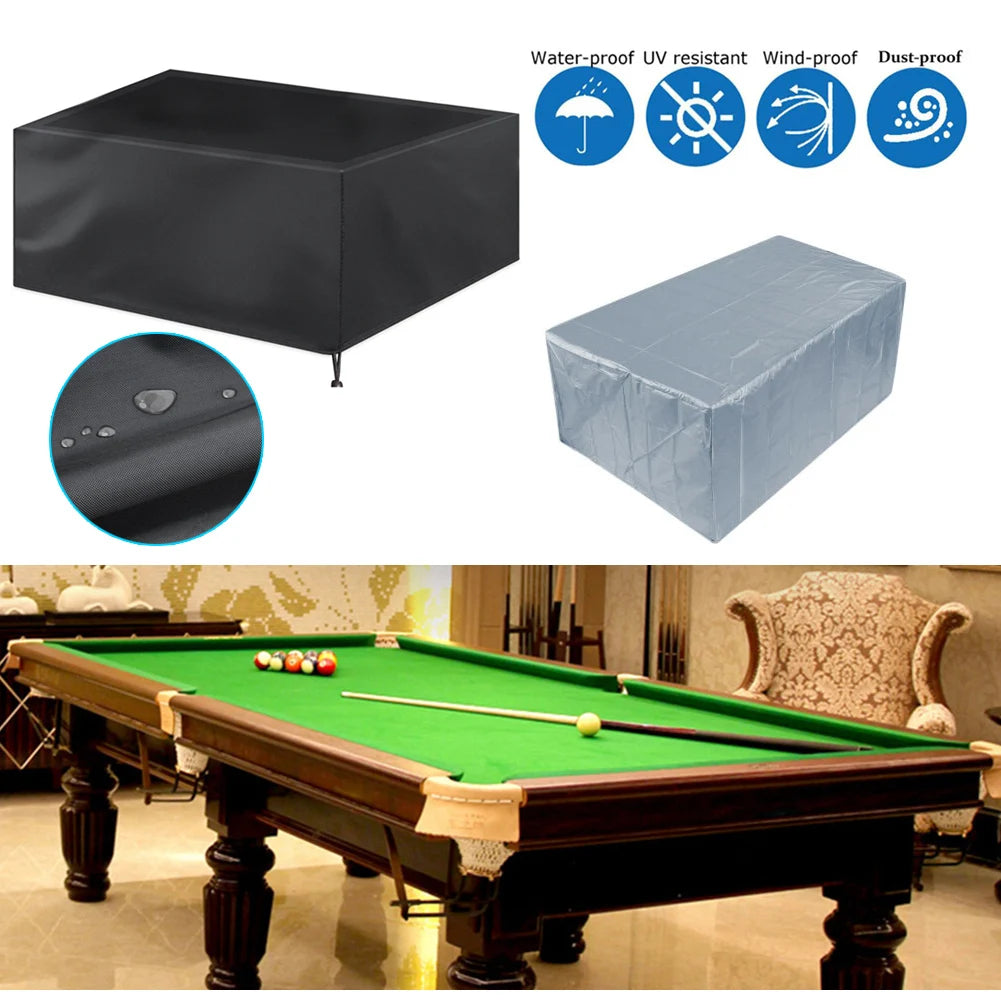 Dustproof Waterproof 7 8 9 Foot Outdoor Full Pool Solid With Drawstring Billiard Table Dust Cover Table Protector 210D Oxford