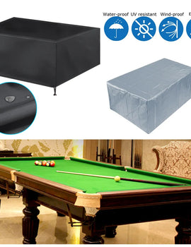 Dustproof Waterproof 7 8 9 Foot Outdoor Full Pool Solid With Drawstring Billiard Table Dust Cover Table Protector 210D Oxford