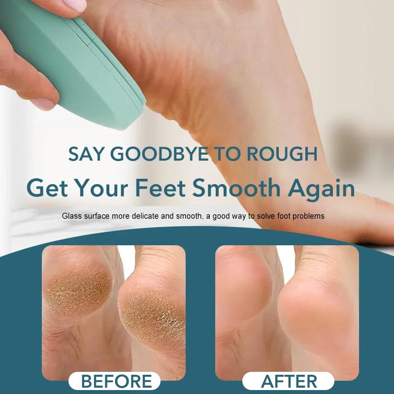 1Pc Nano Glass Foot Plate File Pedicure Crystal Hair Eraser Physical Hair Removal Painless Safe Epilator Reusable Foot Care Tool