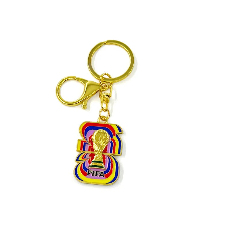2026 Football Trophy Keychain Soccer Fan Backpack Charm Collectible