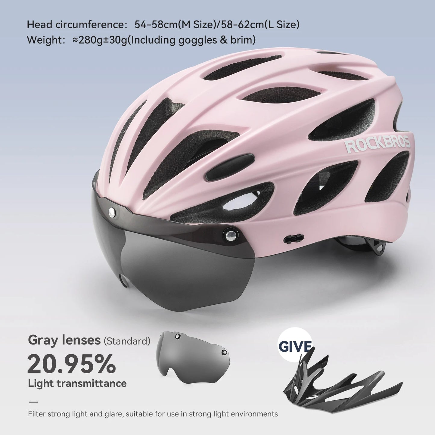 Cycling Helmet With Goggles Visor Brim Adults Riding Bike Helmet Breathable Ultralight MTB Road Bicycle Helmet