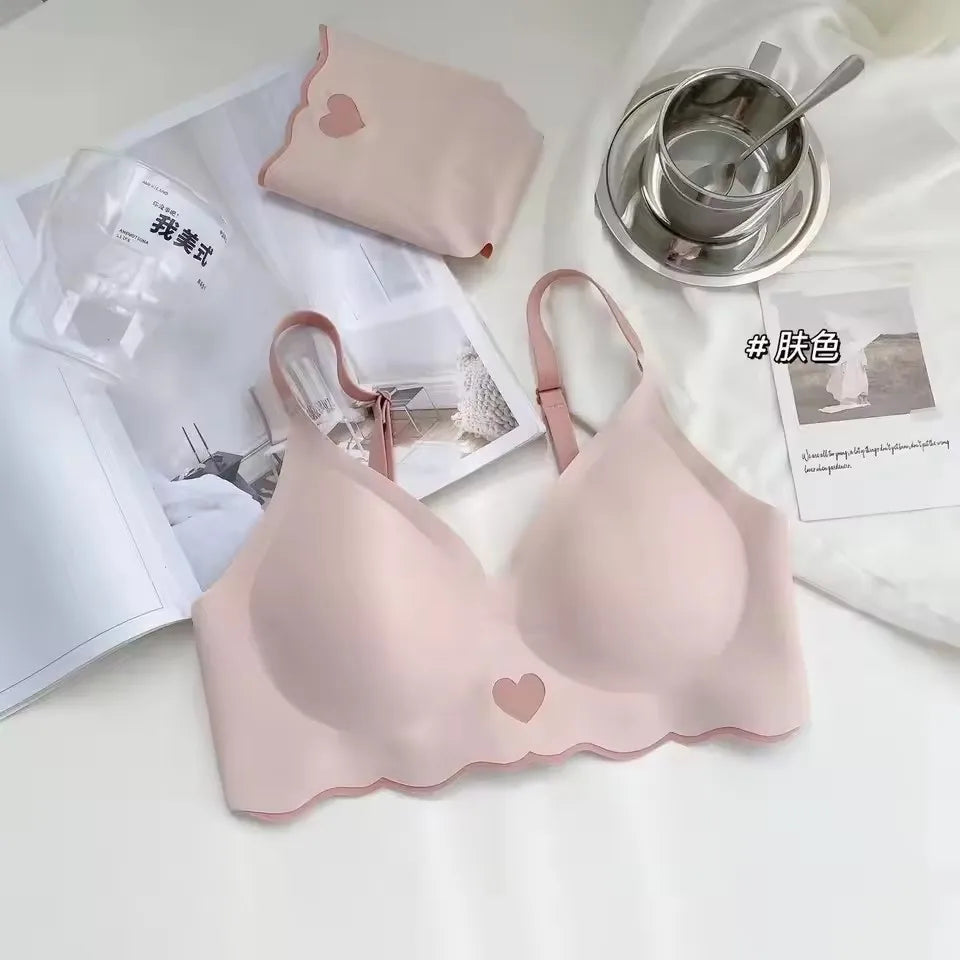 Womens Seamless Wireless Push Up Bralette