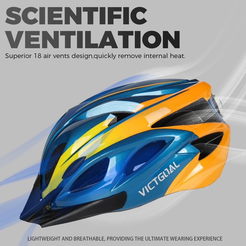 Ultra Light LED Cycling Helmet With Visor For Road And Mountain Bike