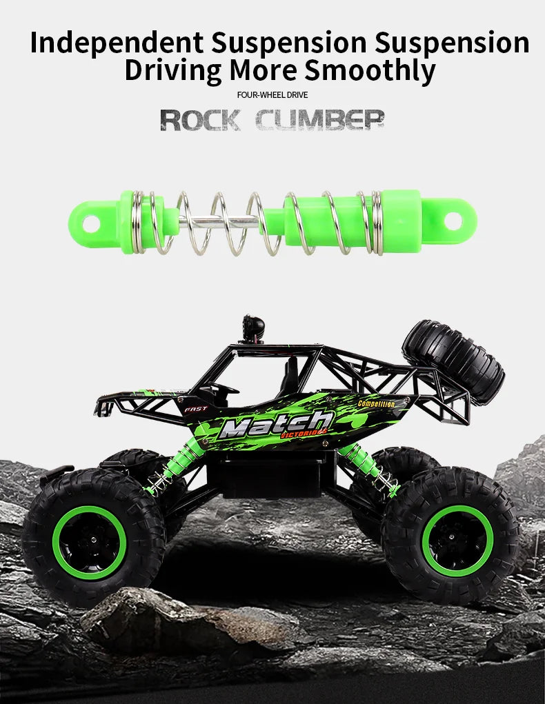 112 Scale Four Wheel Drive RC Monster Truck With LED Lights