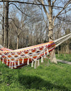 286*140cm Hammock Large Brazilian Macrame Fringe Double Deluxe Hammock Swing 2 Person Net Chair Outdoor Hanging Hammock Swings