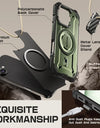 For iPhone 16 Case 6.1" 2024 UB Mag XT Heavy Duty Rugged Strong Magnetic Phone Case with Camera Cover Kickstand