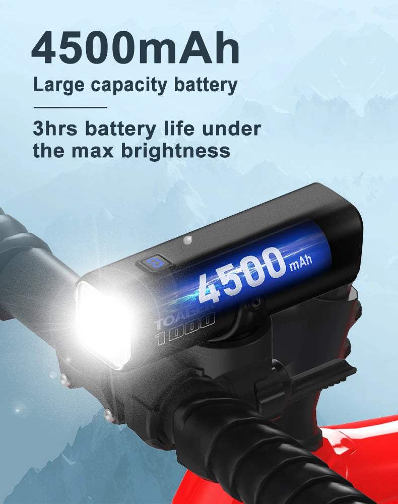 1000LM Bike Light Front Lamp Type C Rechargeable LED 21700 4500mAh Bicycle Light IPX6 Bicycle headlights Bike Accessories