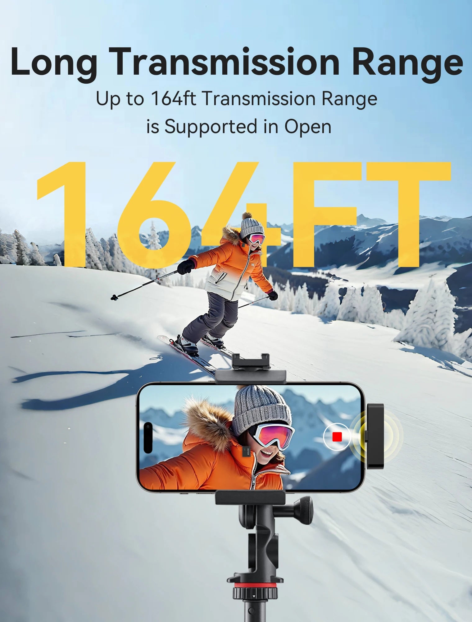 M1 Wireless Lavalier Microphone with Charging Case Short Video Recording Mini Mic for iPhone/iPad/Android