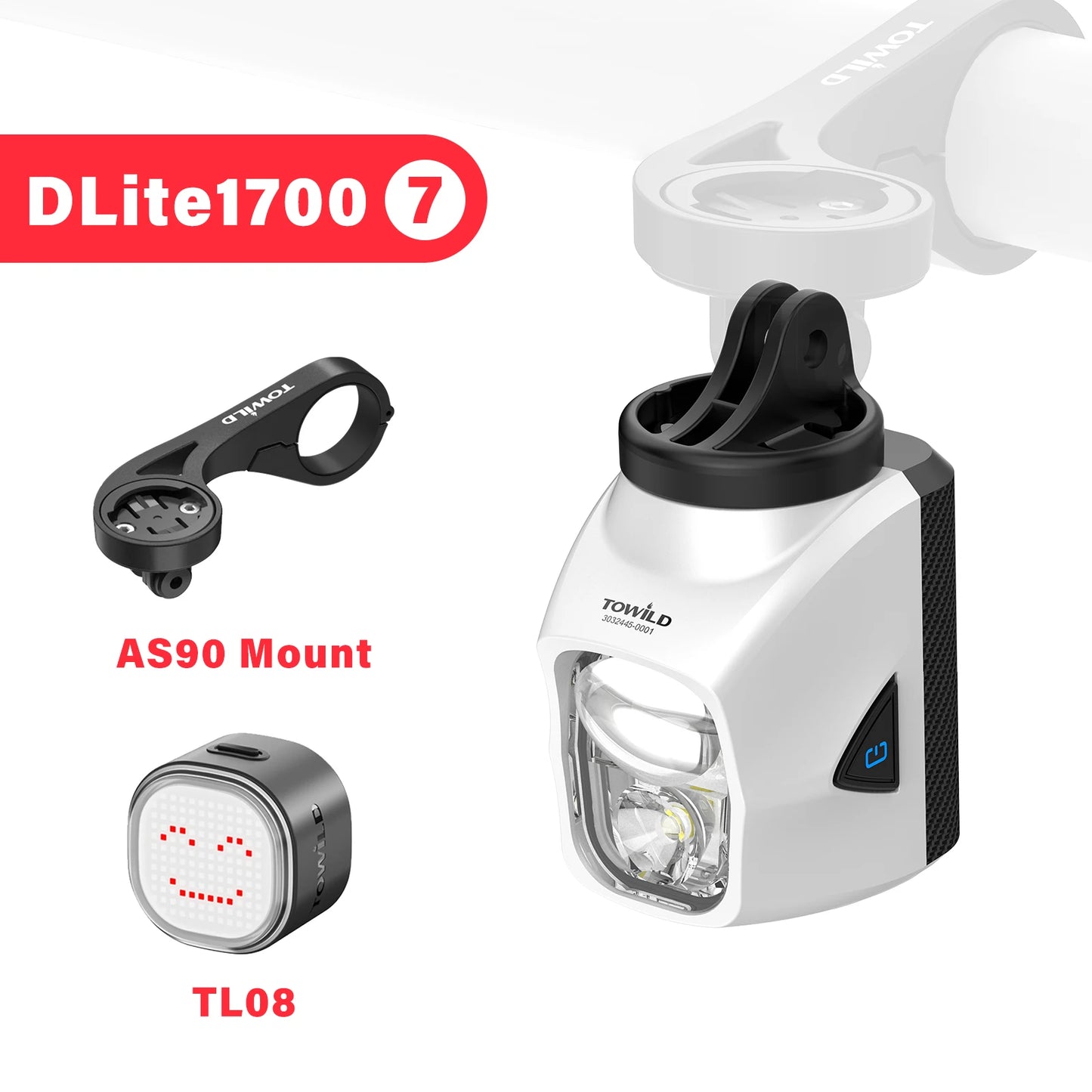 DL1200S/DL1700 Bicycle Light With Cut-Off Line Beam1900LM Rechargeable Front Light Power Bank Mtb Cycling Headlights